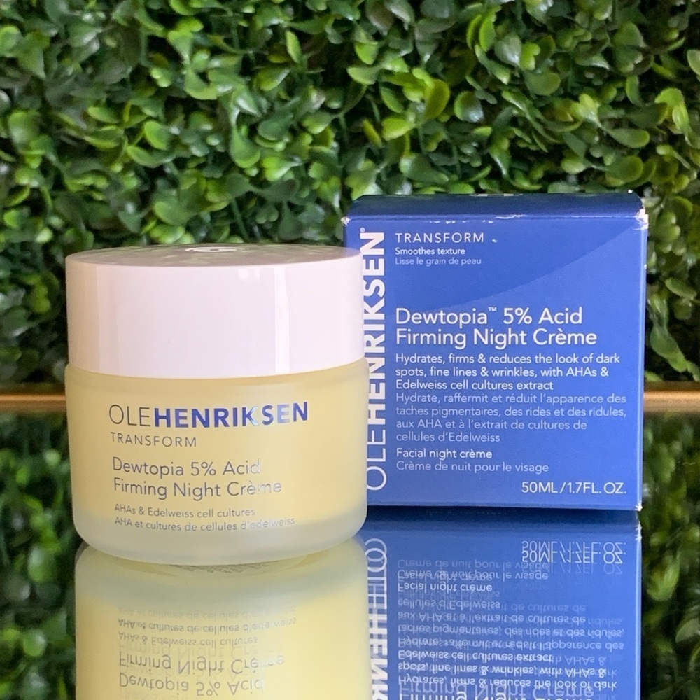 Ole Henriksen Dewtopia 5% Acid AHA Firming Night Cream Creme | NEW - Picture 3 of 13